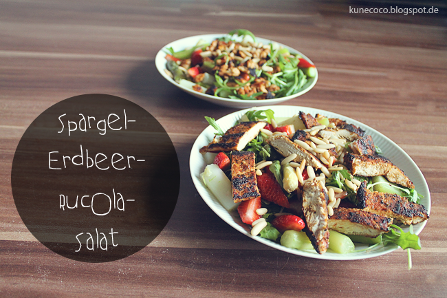 Rezept ~ Spargel-Erdbeer-Rucola-Salat in zwei Variationen + Gewinnspiel