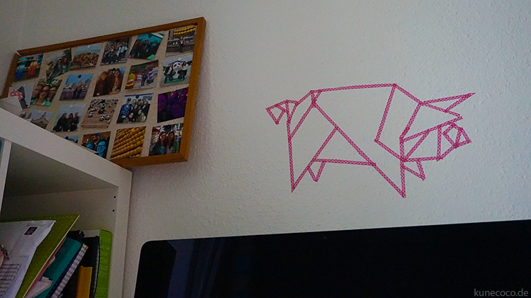 KuneCoco Origami Schwein aus Washi Tape