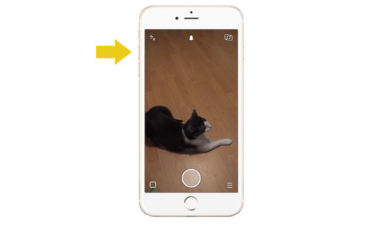 Snapchat – per Lautstärkeknopf aufnehmen
