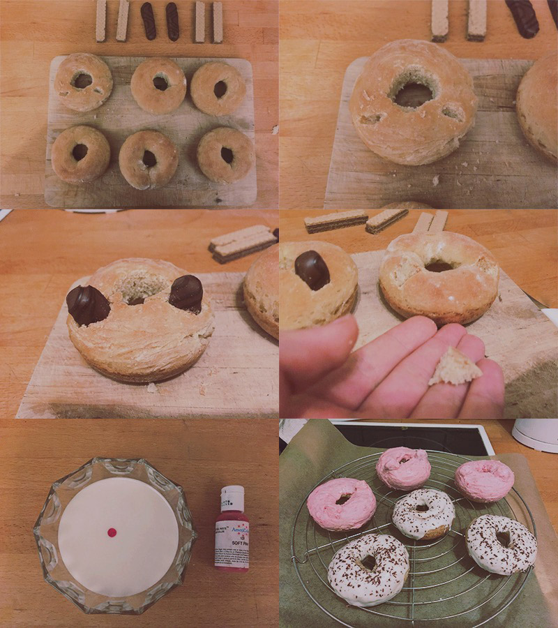 KuneCoco • Rezept • Wie mache ich aus normalen Donuts Schweine Donuts?