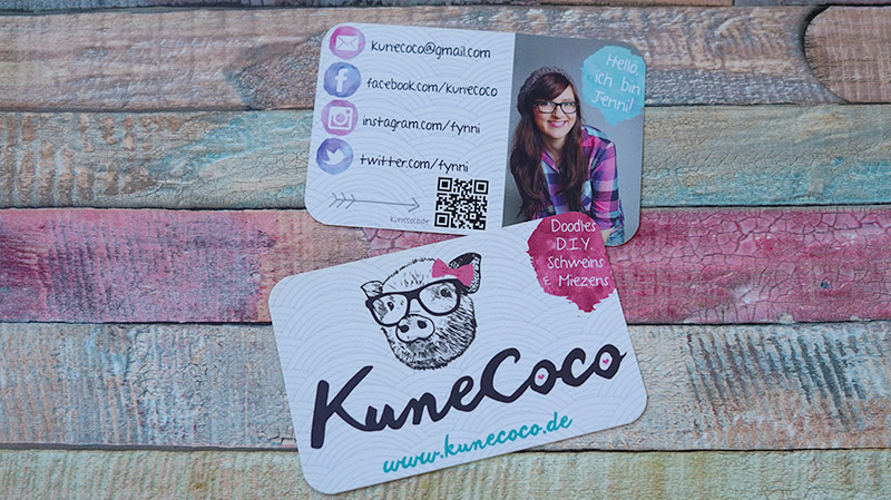 KuneCoco • Visitenkarten für den Blog • Die alten Visitenkarten