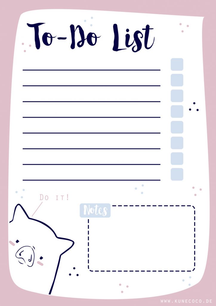Freebie To Do List KuneCoco